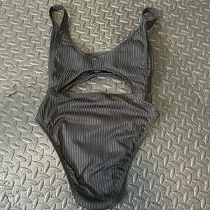 BCBGENERATION Ribbed Cutout One-Piece Swimsuit